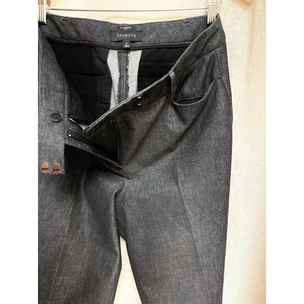 Talbots Hampshire Curvy Fit Ankle Pants Polished Denim Women's 6 Cotton Blend - Picture 11 of 11
